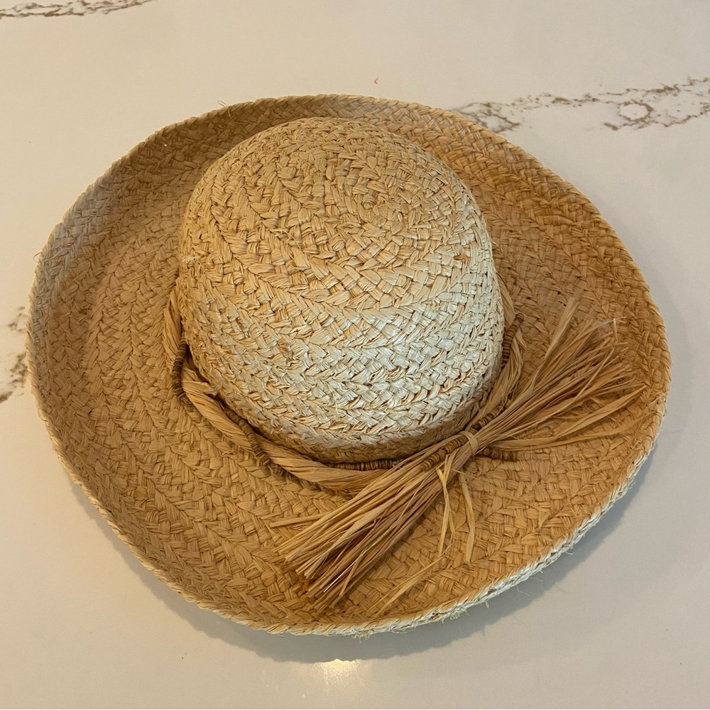 Scala Straw Hat With Raffia + Puka Shell Hat Band - image 3